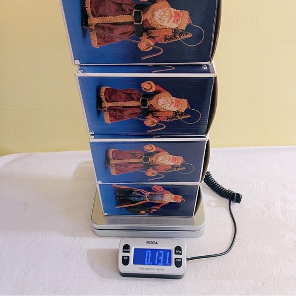 4 Vintage Kurt Adler Paper Mache Old World Santa Ornaments Christmas Decor - Picture 15 of 15